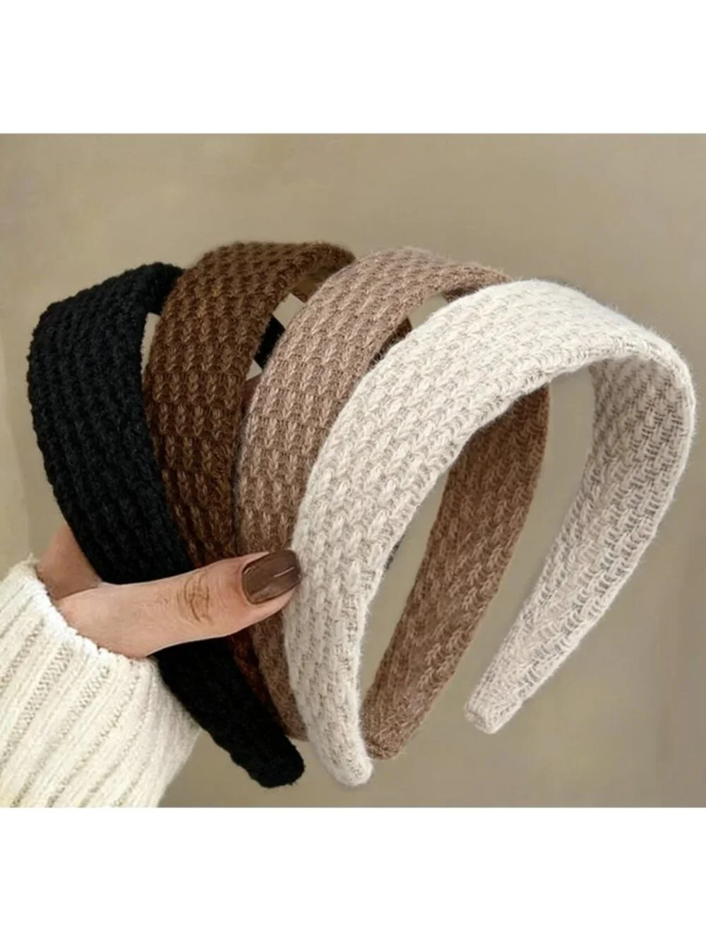 Trendy Non-Slip Knitted Headbands for Women & Girls - 4PCS Fashion Hair